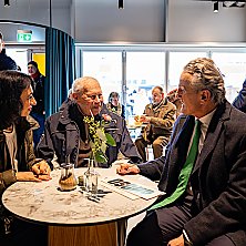 Landtagspräsidentin Muhterem Aras, Garry Fabian und OB Dr. Frank Nopper im Gespräch