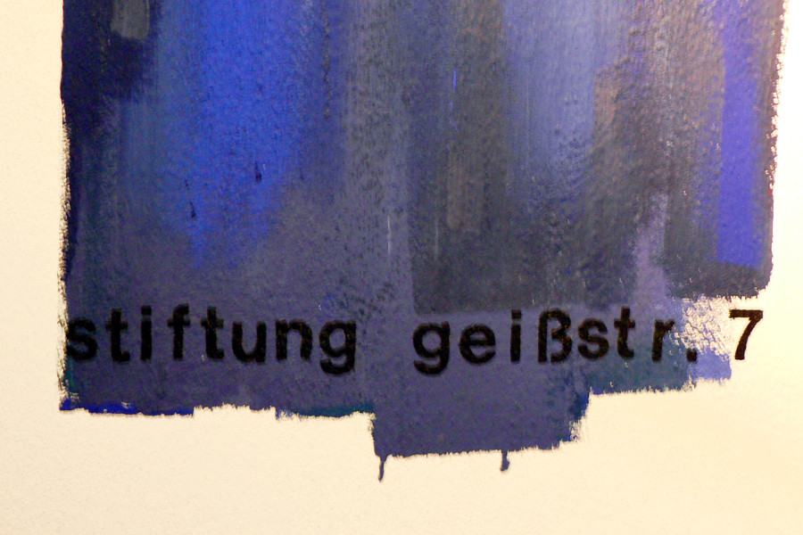 Das Treppenhaus der Stiftung Geißstraße ist von der Stuttgarter Künstlerin Susanne Lauber bemalt worden.