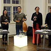 Jameel, Rahhaf, Mohammad, Prisca Maier (JES) und Gerd Ritter (JES)